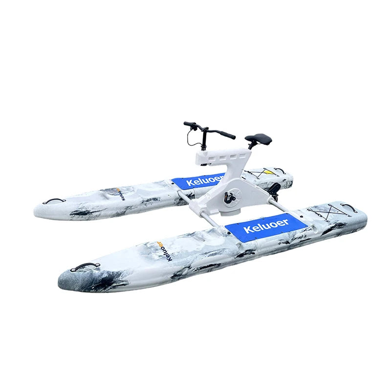 Bicicleta Acuática Inflable de un Solo Pedal, Velocidad de Navegación de 6-10 km/h, Bicicleta Acuática Eléctrica Individual