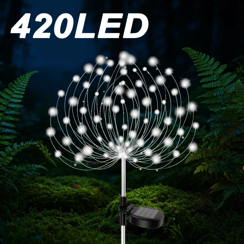 420LED Solar Landscape Lights Outdoor Waterproof Fairy Lights Decor for Outdoor Lawn Yard Balcony Path Solar Stake Lights