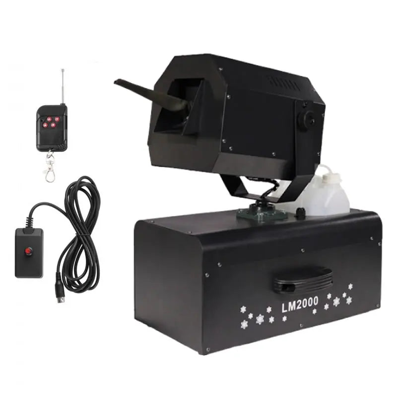 Luz láser de boda de 10W, escáner de animación 3D RGB, máquina de copos de nieve de 2000W, máquina para hacer nieve Artificial para DJ, Fiesta Disco