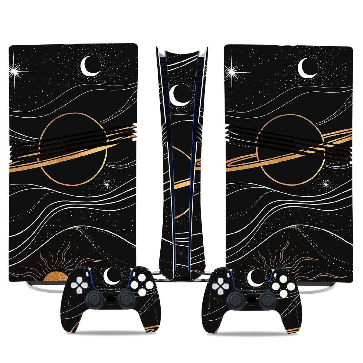 Adhesivo de vinilo decorativo para PS5 Pro Digital, funda de cobertura completa para consola de juegos y 2 controles