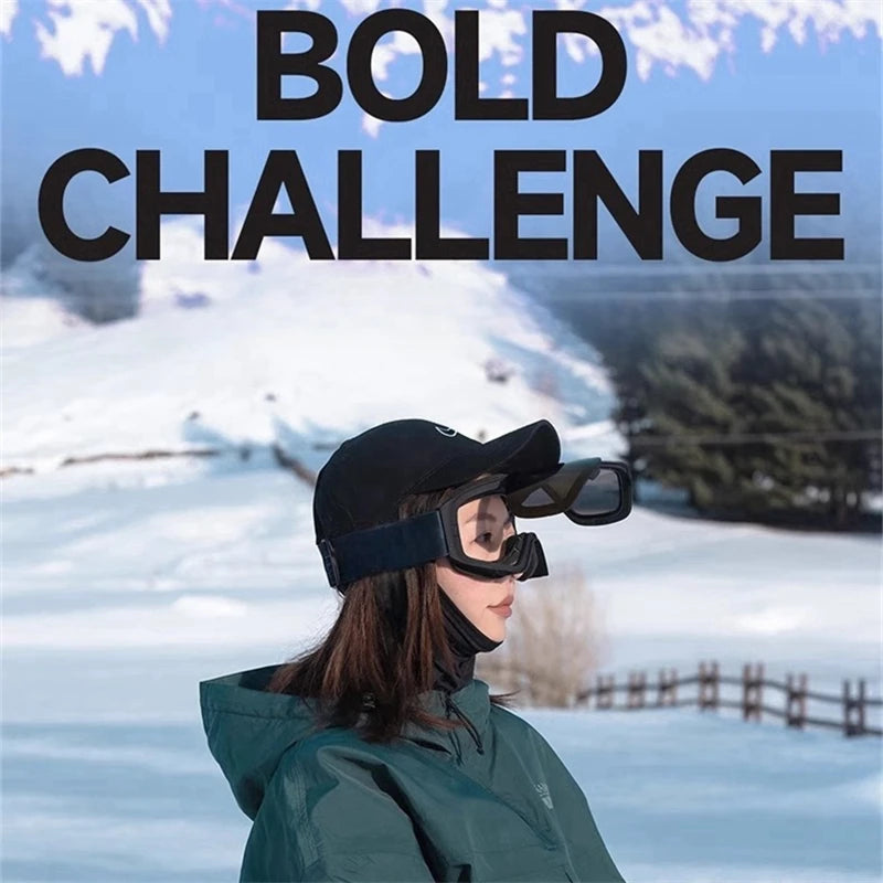 Cubierta abatible magnética, gafas de esquí antiniebla de doble capa, gafas de Snowboard, gafas para motos de nieve, protección óptica para deportes al aire libre