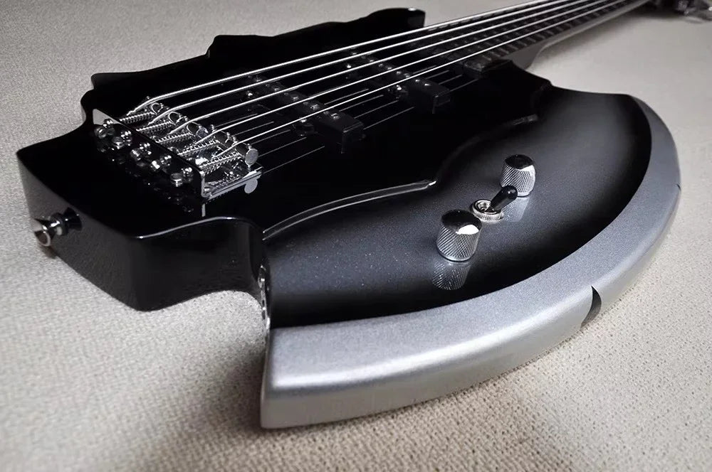 Bajo Eléctrico de 5 Cuerdas, Guitarra Personalizada con Diapasón de Palisandro