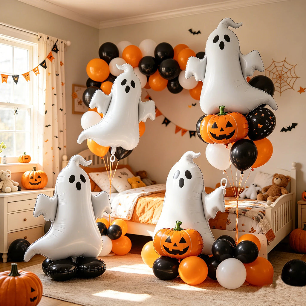 Set de Globos de Aluminio para Fiesta de Halloween, Decoración de Casa Encantada, Fiestas Comunitarias, Reuniones Familiares, Noche de Carnaval