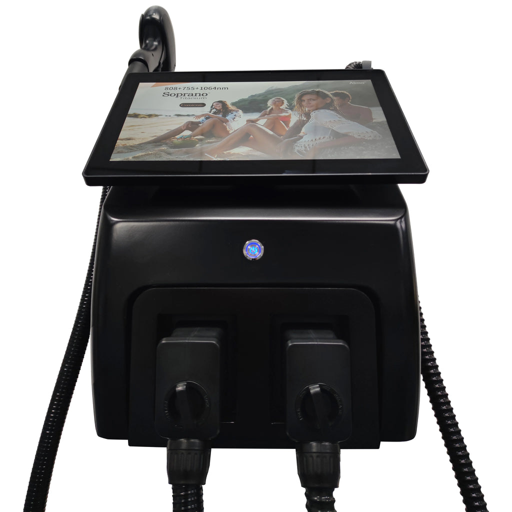 Máquina Láser Pico Profesional 2 en 1 |   Longitud de onda de 755nm y 1064nm para Eliminación de Tatuajes y Depilación Permanente |   Sistema de Enfriamiento por Hielo