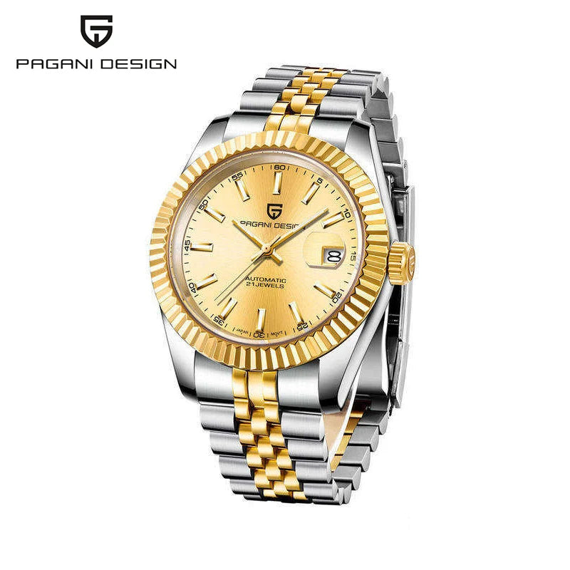 Reloj para hombre PAGANI DESIGN PD1645, movimiento automático, resistente al agua 100M, acero inoxidable, cristal de zafiro, reloj deportivo y de negocios