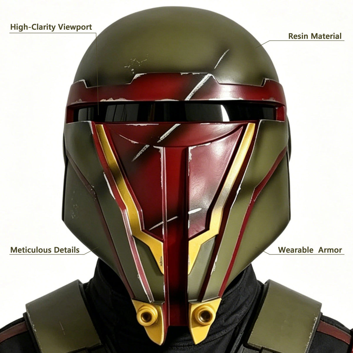 Darth Revan Helmet 01 The Old Republic Star SW Cosplay Mask Full Face Red Bronze Resin Halloween Costume Prop Custom Made
