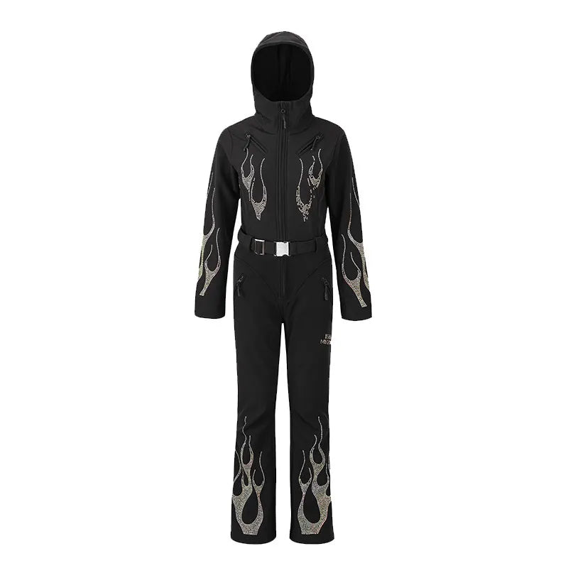 Traje de Esquí de Una Pieza para Mujer, 3L, Costuras Selladas, Impermeable, Térmico, Mono de Snowboard Aislado