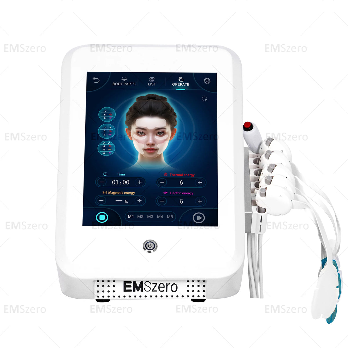 Máquina de Rejuvenecimiento Facial MYOslim EMS - Reduce Arrugas, Reafirma y Esculpe Contornos, Belleza Antienvejecimiento con Tiempo y Energía Personalizables