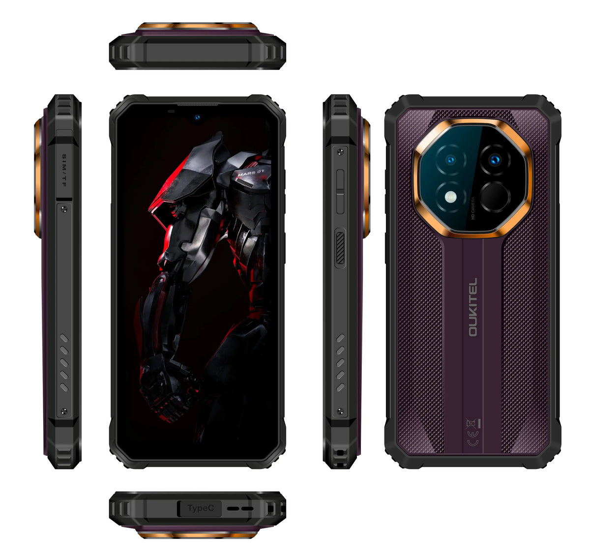 Teléfono Inteligente Resistente Oukitel G7, Pantalla de 6.52 Pulgadas, 24 GB (8+16) de RAM, 256 GB de ROM, Android 16, 10600 mAh, Cámara Principal de 64 MP, NFC, IP69K, 1080P