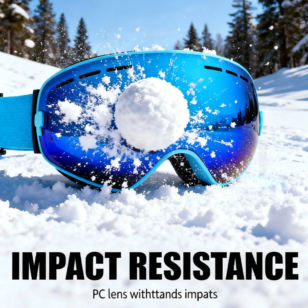 JSJM-Juego de gafas de esquí profesionales para hombre y mujer, lentes antiniebla UV400 para Snowboard, motos de nieve, Navidad, Año Nuevo, el mejor regalo