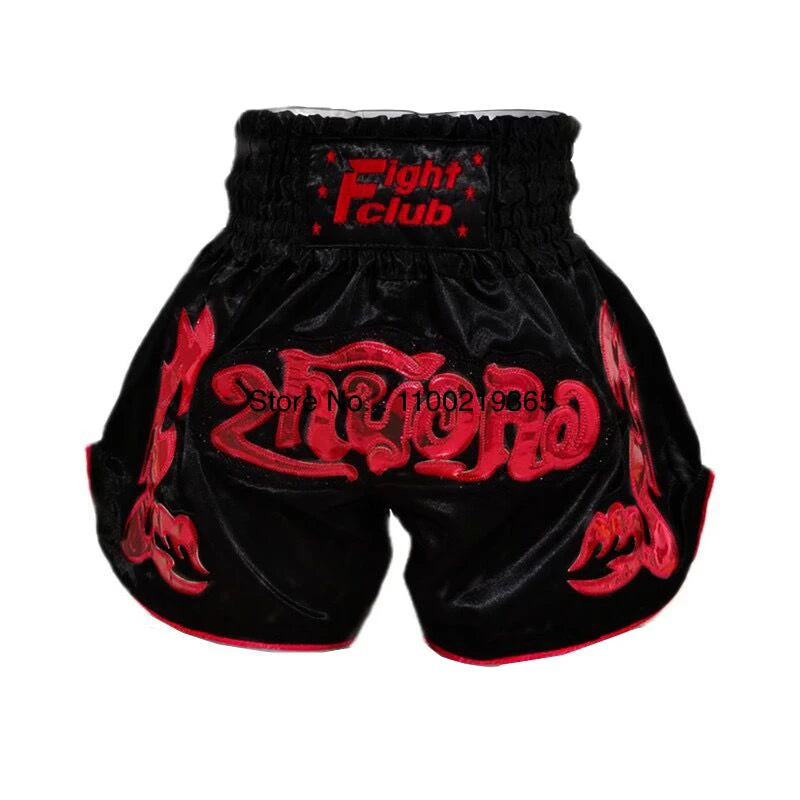 Pantalones cortos Muay Thai 2025, nuevos pantalones cortos de Kick Boxing para hombres, mujeres y niños, artes marciales Retro Thaiboxing Kickboxing Cage, pantalones de entrenamiento de lucha