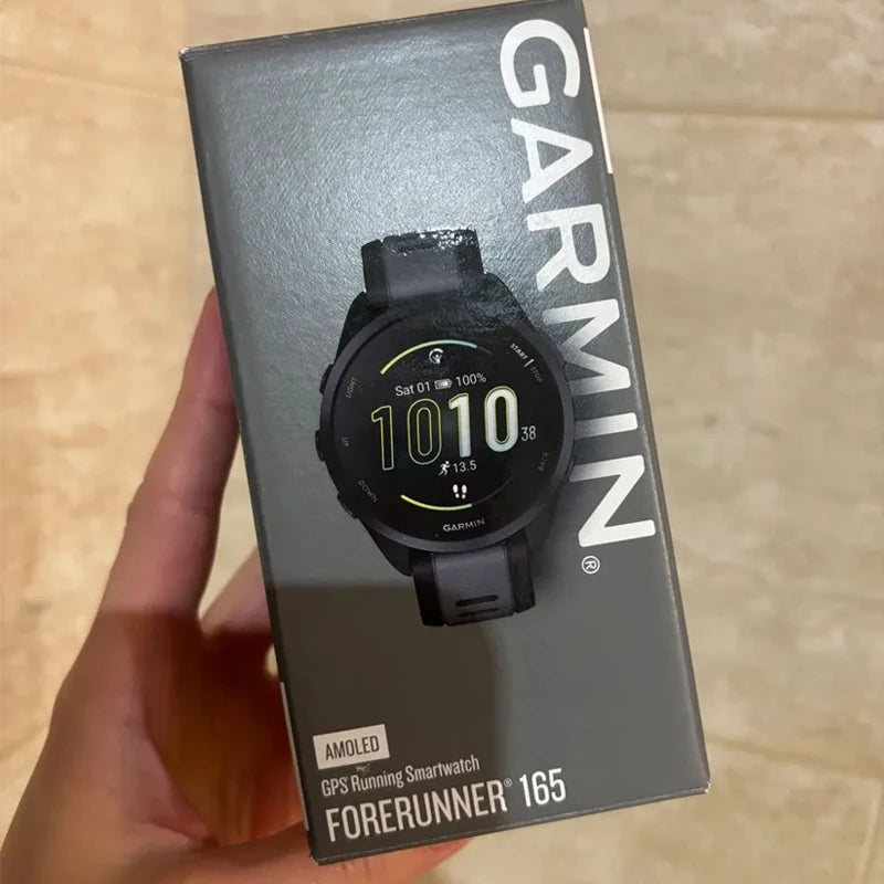 Reloj deportivo inteligente Garmin Forerunner 165 estilo básico, pantalla AMOLED de 1,2 pulgadas, GPS, compatible con múltiples idiomas
