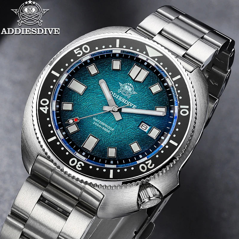 Reloj de pulsera para hombre ADDIESDIVE Japan2115, cristal de zafiro, luminoso ultra brillante BWG9, resistente al agua 200m, reloj de cuarzo de lujo