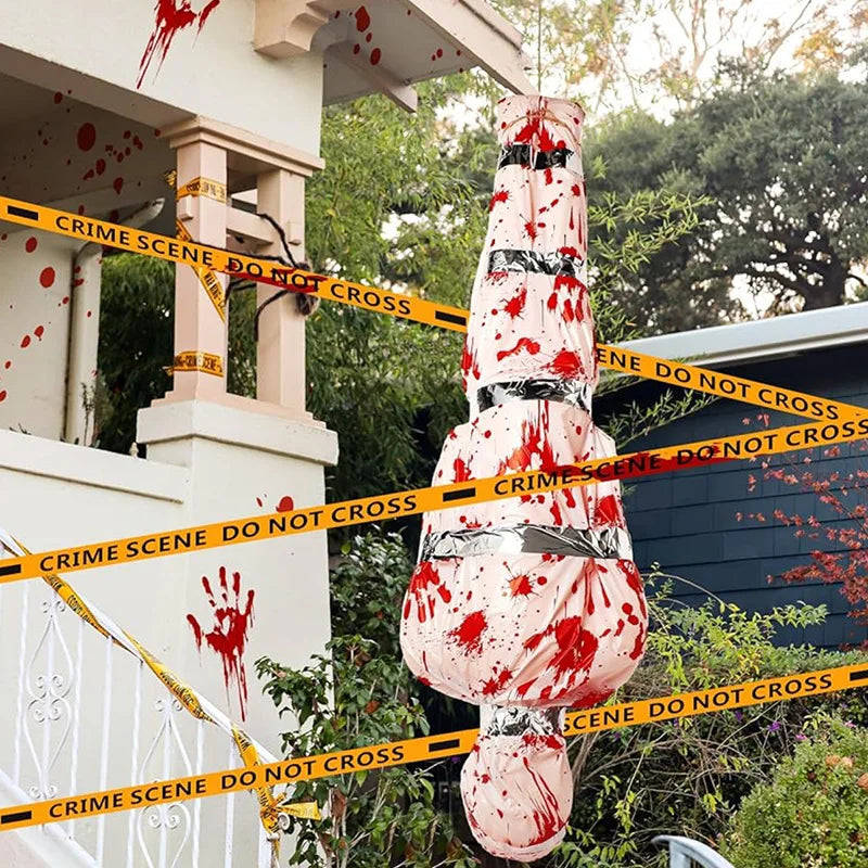 Maniquí Inflable de Halloween, Muñeco Humano Falso con Bolsa de Sangre para Casa Embrujada, Fiesta de Terror, Decoración Aterradora