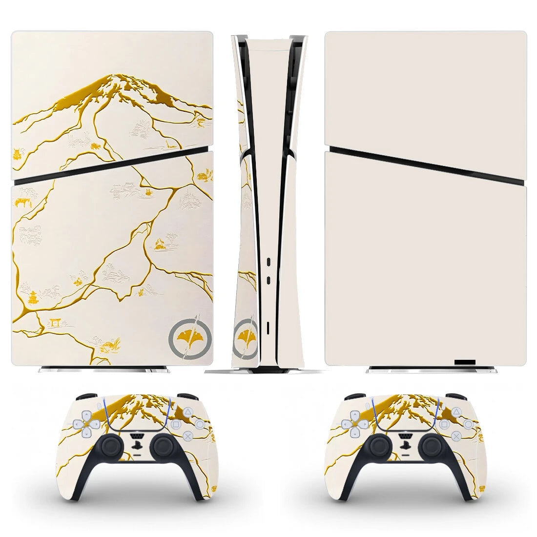 Adhesivo decorativo para consola PS5 Slim Digital, consola PS5 Fat con lector de discos y 2 controles, y vinilo para PS5 Pro con lector de discos