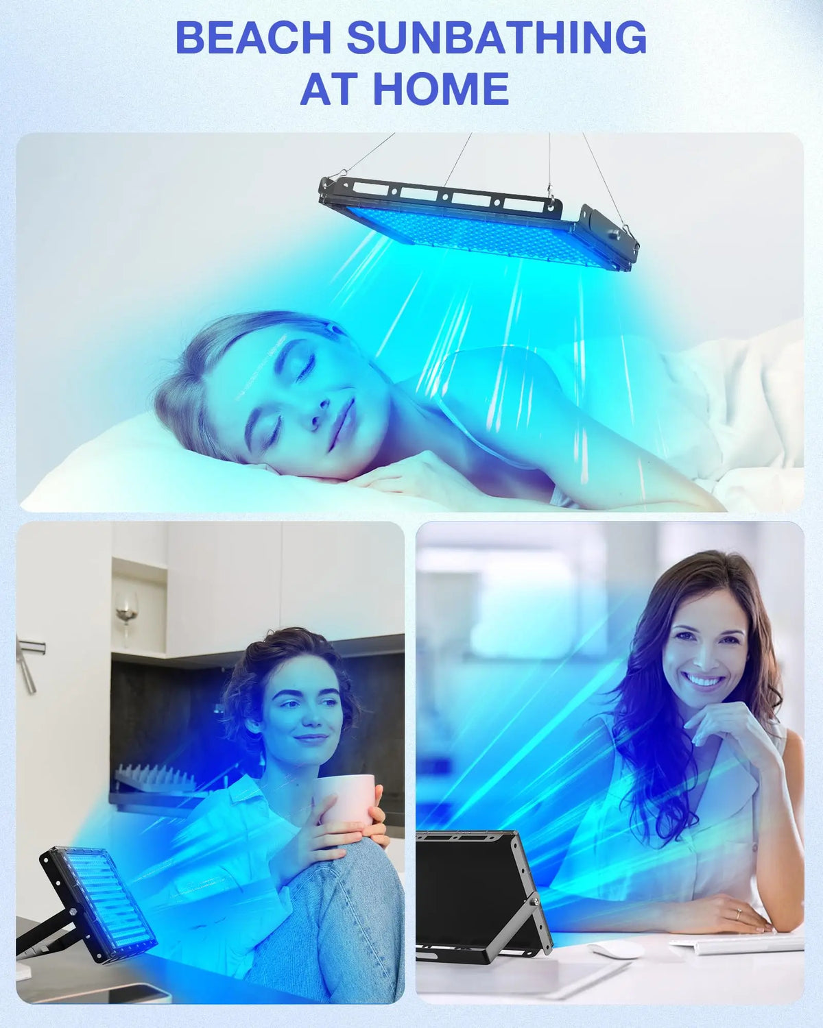 Lámpara de bronceado UV de 45W para el cuerpo, longitud de onda de 460nm, 216 Uds., lámpara de luz azul, máquina de bronceado Solarium plegable portátil, cuidado de la piel