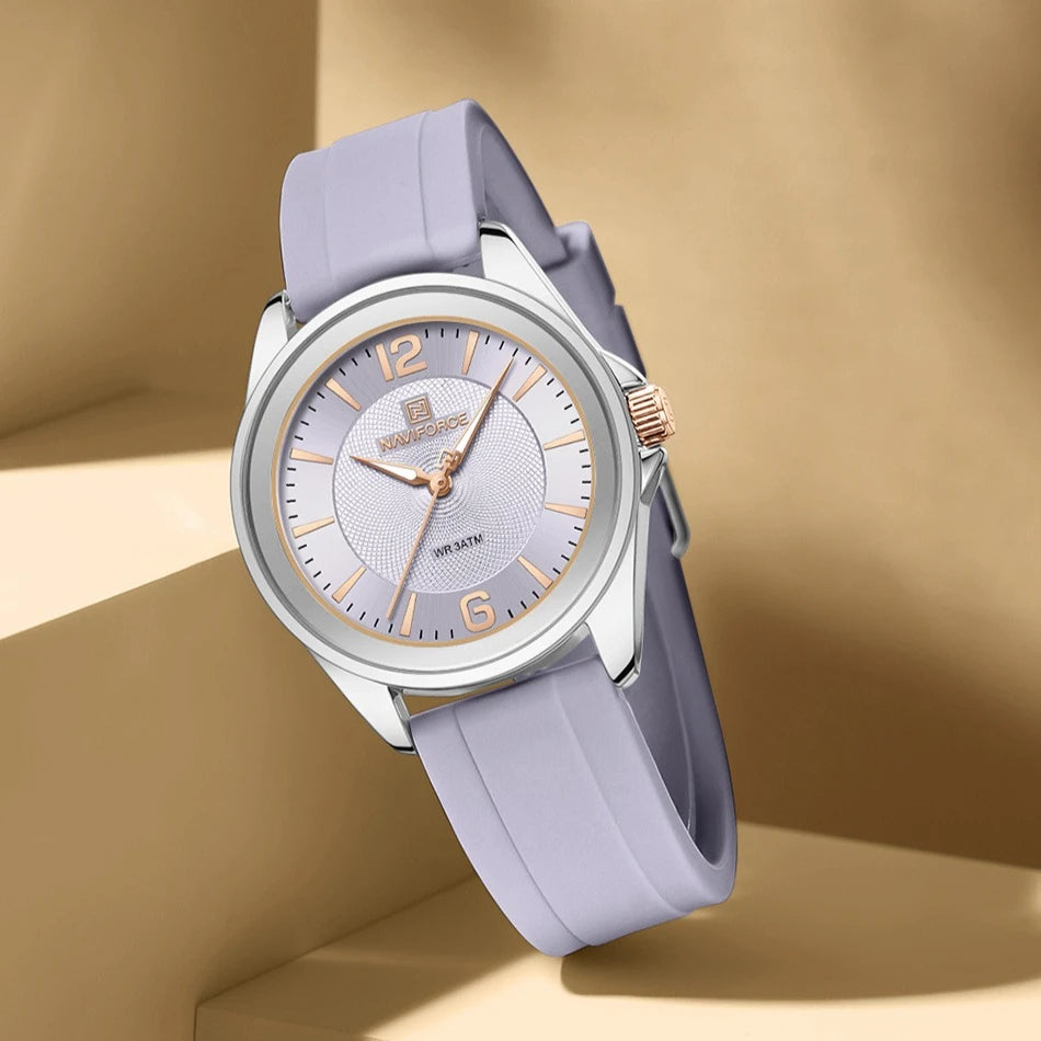 Nuevo estilo NAVIFORCE Relojes para mujer Reloj de pulsera deportivo con correa de silicona Reloj de cuarzo para mujer Reloj de regalo Reloj Mujer Relojes Femeninos