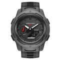 NORTH EDGE Carbon Fiber Case Men Watch MARS3 Stopwatch World Time Waterproof Quartz Wristwatch Electronic Watch for Men with BOX