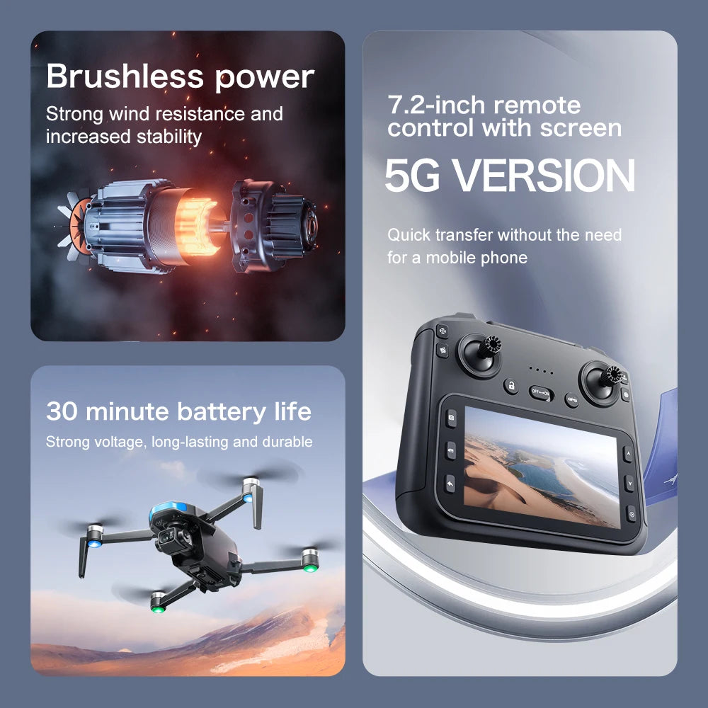 Original S-X1 Dron GPS 8K HD Cámara Profesional Gimbal de Tres Ejes WIFI Evitación de Obstáculos Cuadricóptero Juguete Sin Escobillas Regalo