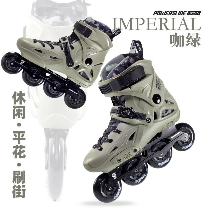 Patines en Línea Powerslide Imperial, Patines Profesionales de Slalom y Freestyle para Adultos, Hombres, Mujeres y Estudiantes Universitarios