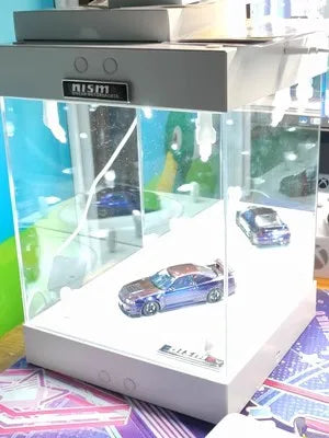 Vitrina de exhibición giratoria con iluminación LED para figuras de acción coleccionables de 12" (1/6) con fondo de espejo