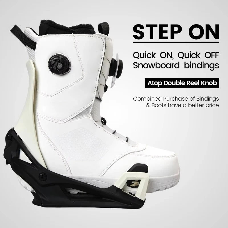 Botas de Snowboard para Hombre Adulto, Resistentes, con Cierre de Cordones y Sistema Step-on, de Secado Rápido, para Freestyle