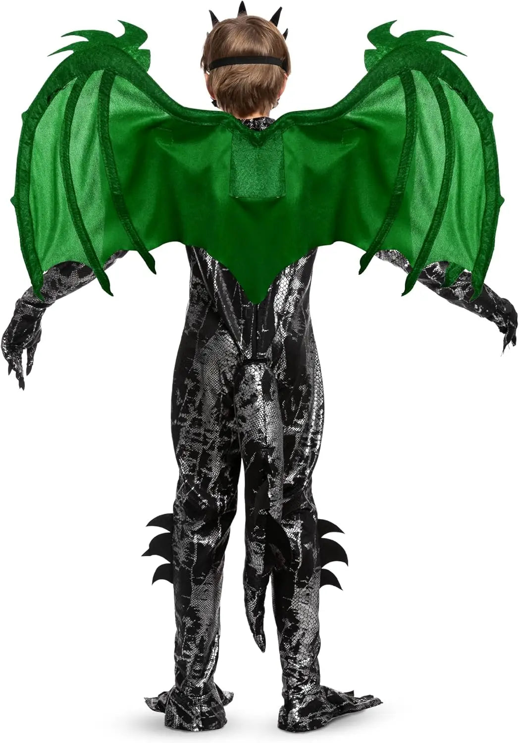 Disfraz de dragón para niños de Halloween de Sloosh Creations, juego de alas de dragón, cola y máscara para Halloween.