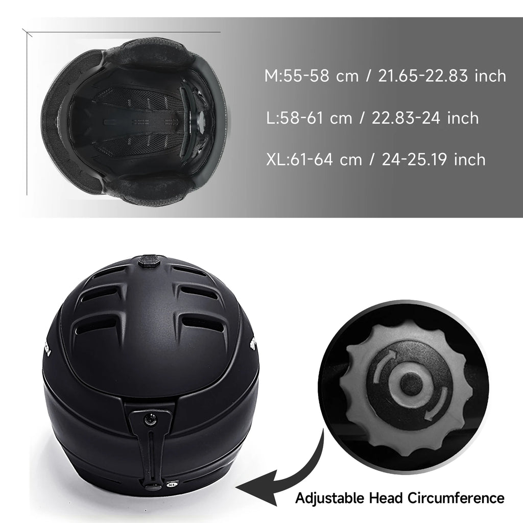 Visera 2 en 1, casco de esquí y Snowboard, máscara de nieve desmontable, antiniebla, Anti-uv, gafas integradas, escudo de bajo peso para adultos, hombres y mujeres