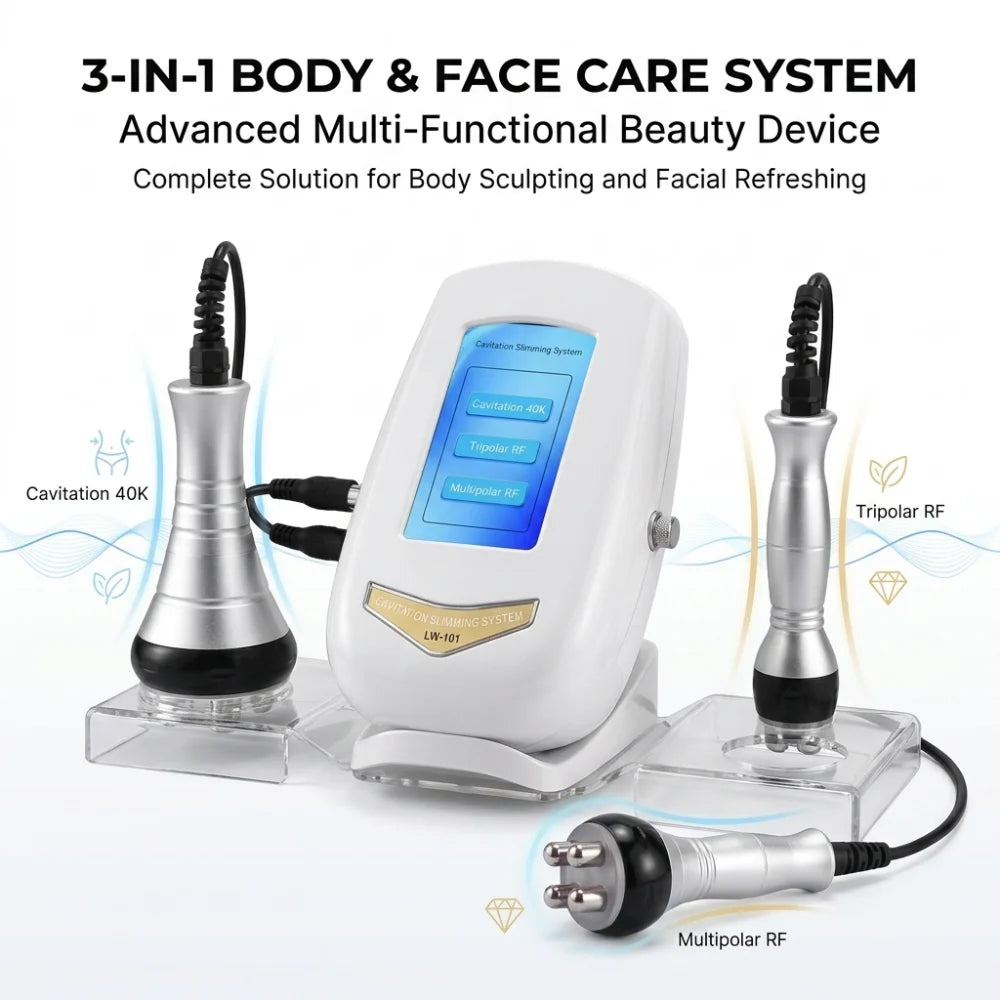 Máquina de Radiofrecuencia y Masaje Corporal y Facial con Cavitación Ultrasónica 40K, la Más Vendida del 2026, para Pérdida de Peso, Contorno Corporal, Adelgazamiento y Quema de Grasa