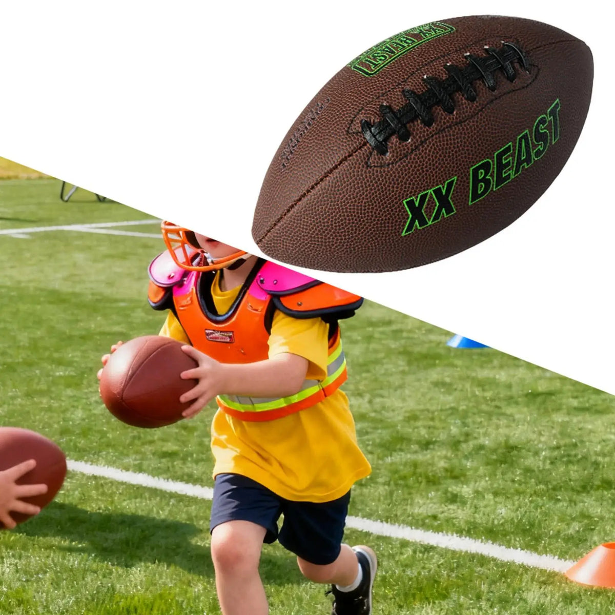 Balón de rugby resistente al desgaste, antideslizante, para competición recreativa, balón de fútbol americano para práctica en equipo durante el aniversario