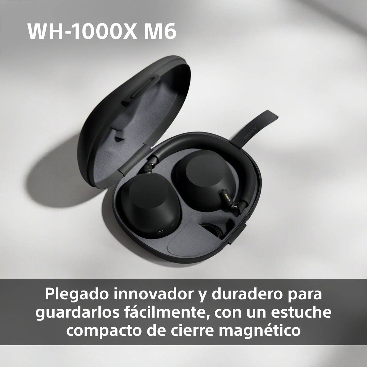 Sony WH-1000XM6 Auriculares Bluetooth inalámbricos con Noise Cancelling, Sonido de Alta resolución, diseño Plegable, Estuche Resistente, 30 Horas de batería