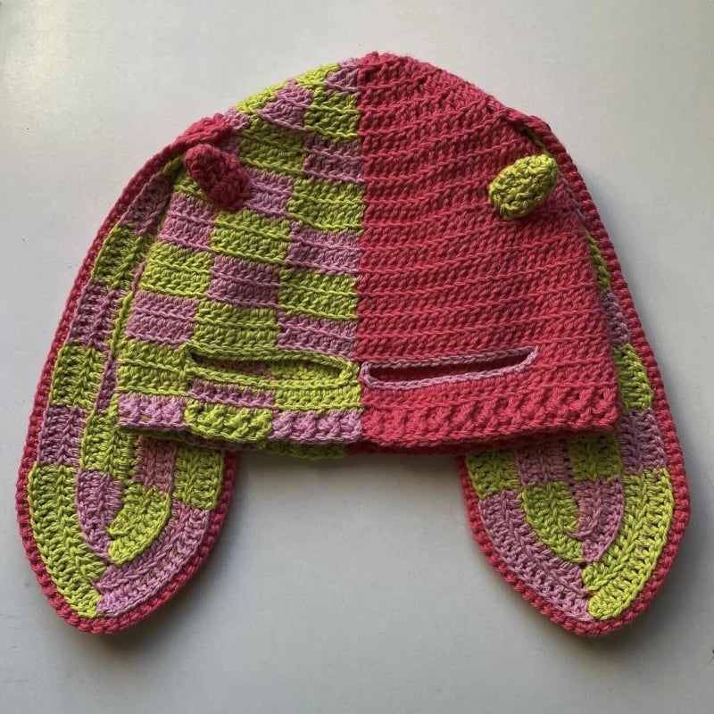 Gorro de orejas de animales de dibujos animados para niñas, máscara a prueba de viento, gorro de Snowboard cálido de invierno, Cosplay de Halloween