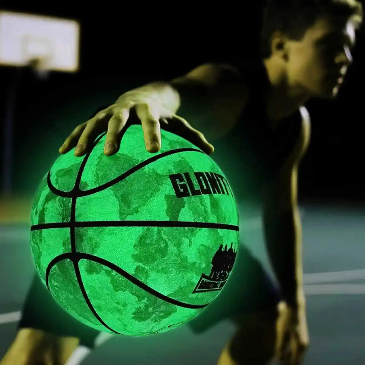 Balón de baloncesto verde brillante para hombres y mujeres, tamaño oficial 5/6/7, cuero compuesto suave, pelota luminosa para interiores y exteriores, juego de uso nocturno