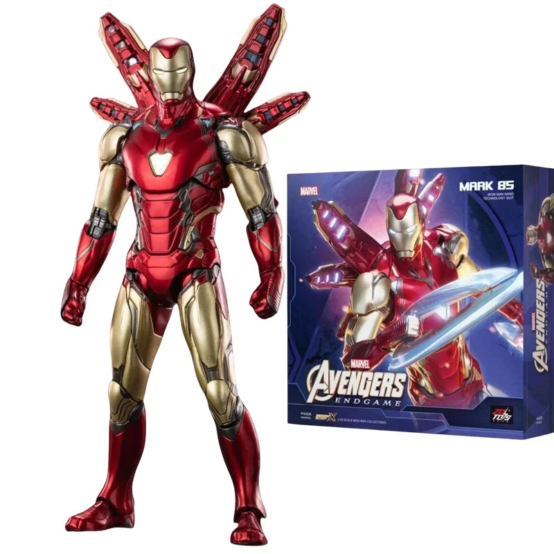 ZD Original vengadores4 Tony Stark LED Iron Man MK85 2,0 Infinity Saga colección de figuras de acción modelo juguetes niños regalos de cumpleaños