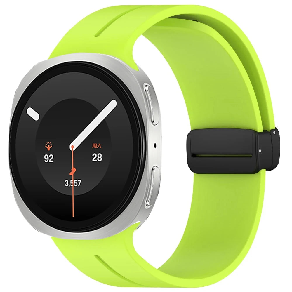 Correa de silicona suave para Samsung Galaxy Watch 9/8 40/44mm con hebilla magnética, banda transpirable para Galaxy Watch 8 Classic 46mm