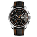 Reloj de pulsera de cuarzo Skmei, marca de lujo con correa de piel, resistente al agua 5Bar, estilo deportivo y elegante para hombre 9106