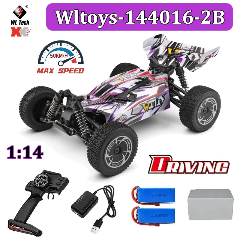 WLtoys 144016 124017 Serie 75KM/H 2.4G Coche RC sin escobillas 4WD Eléctrico de Alta Velocidad Todoterreno Juguetes de Control Remoto para Derrape para Niños
