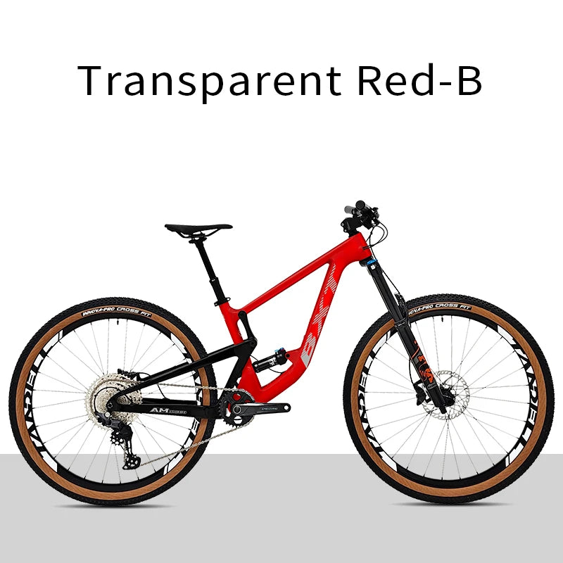 Bicicleta de montaña BXT de doble suspensión, cuadro de fibra de carbono, rodada 29, compatible con horquilla de 160mm de recorrido, eje Boost y tubo de sillín con suspensión