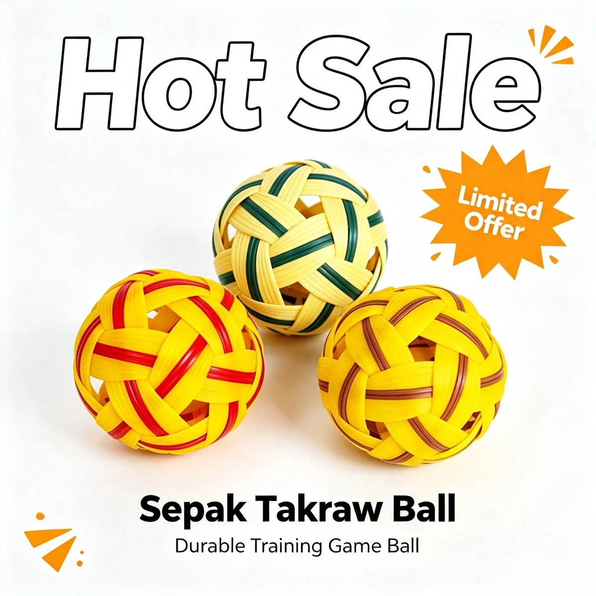 Balón de Sepak Takraw de Ratán Sintético Resistente, Balón de Sepakraga, Voleibol, para Deportes al Aire Libre e Interior, Entrenamiento, Competencia