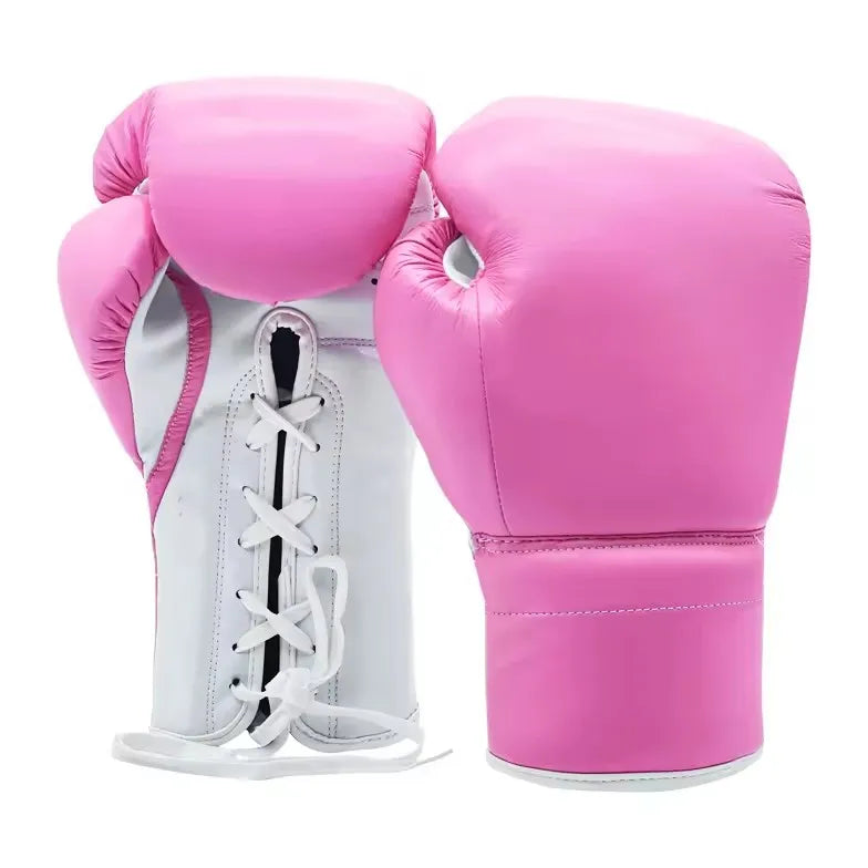 Guantes de Boxeo de Cuero Ultrafino Personalizados OEM ODM, Suaves y Cómodos, Estilo de Cierre para Entrenamiento de MMA, Muay Thai y Taekwondo