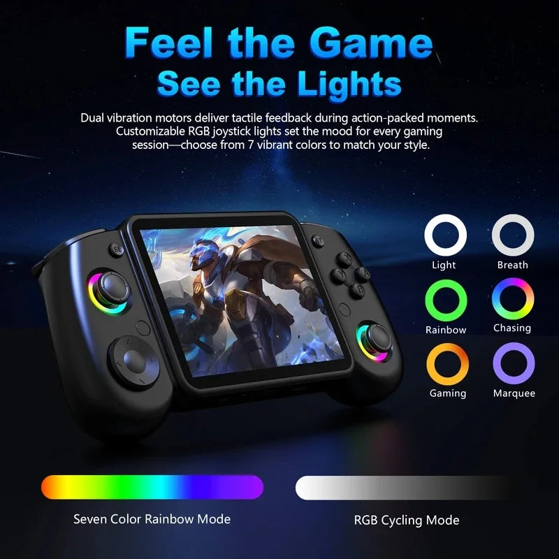 Nueva consola de juegos retro de bolsillo, pantalla HD de 3,5 pulgadas, joysticks duales, salida de TV, batería de gran capacidad, reproductor portátil de juegos arcade