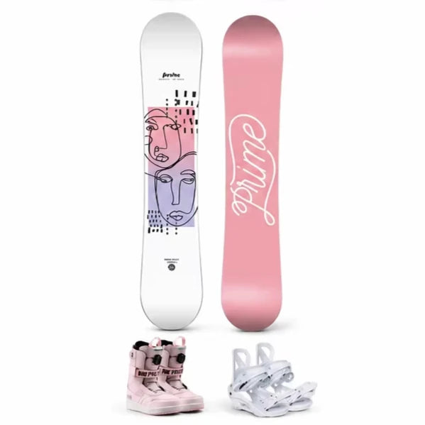 Set de Snowboard con Botas y Fijaciones, Tabla All-Mountain Freestyle de 66cm para Deportes de Invierno para Adultos