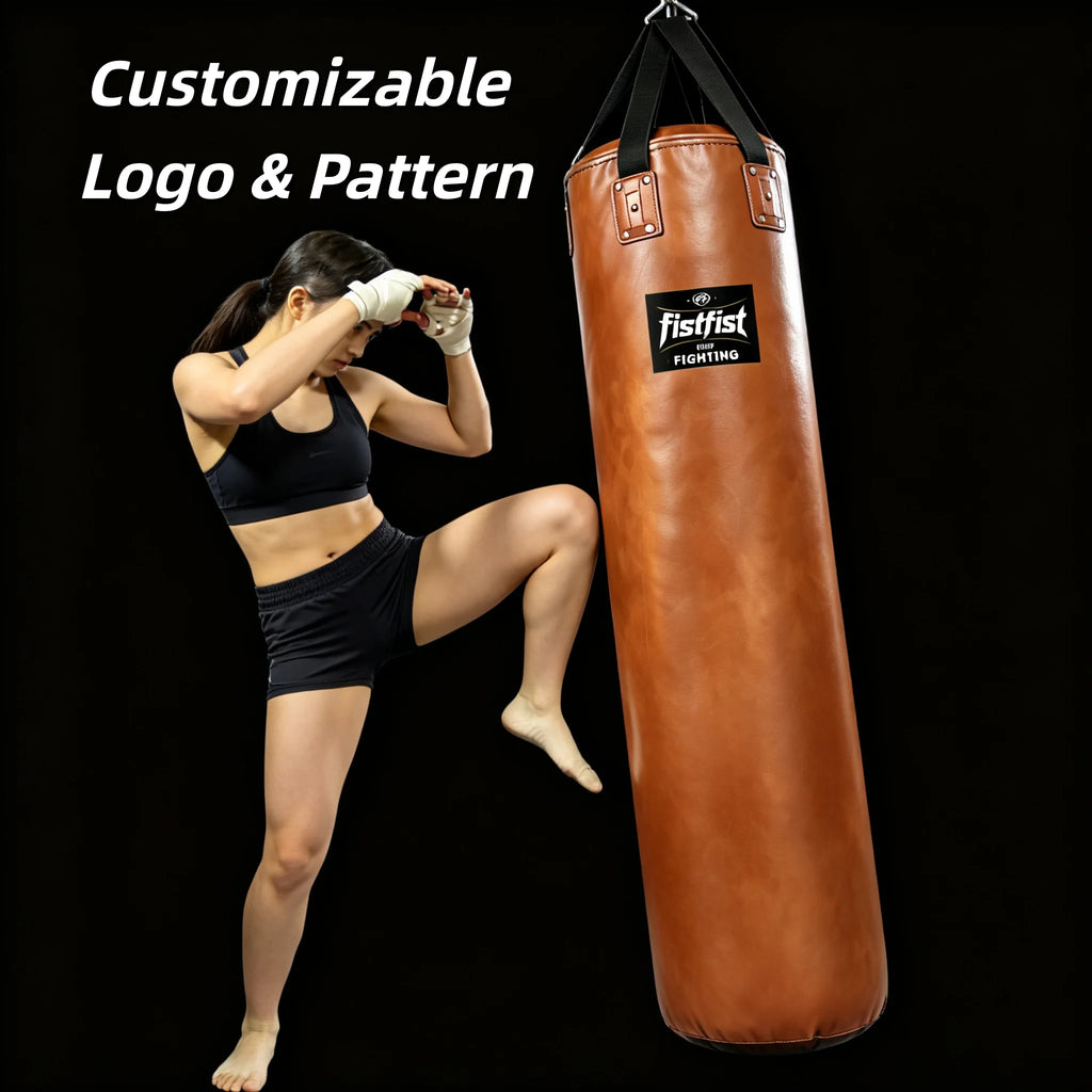 Saco de Boxeo Retro de Fibra Ultrafina con Patrón Personalizable, Saco de Arena de Entrenamiento Cómodo sin Relleno con Cierre de Cremallera