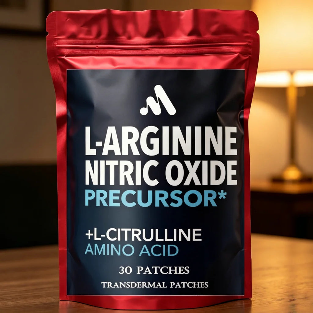 30 Parches de L-Arginina para Hombres, Complejo de L-Citrulina con Parches Transdérmicos