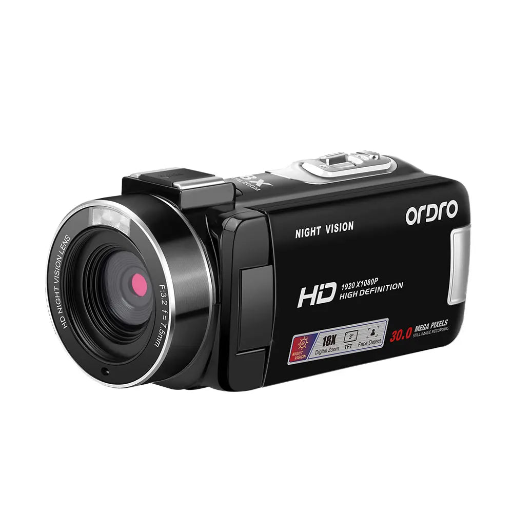 ORDRO-cámara Digital Vintage Full HD 1080P, videocámara de vídeo con visión nocturna infrarroja para uso doméstico, barata, Vlogging