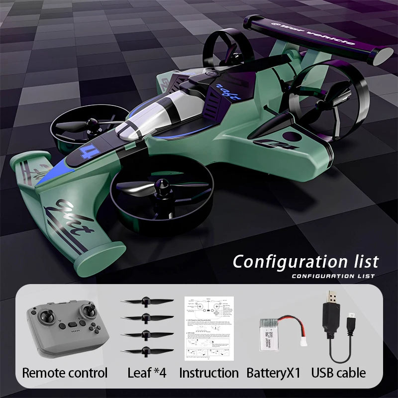 CZ04 2-in-1 Land Air RC Quadcopter Drift Car Toy Gift Remote Control Aircraft 360° Rotation Headless Mode