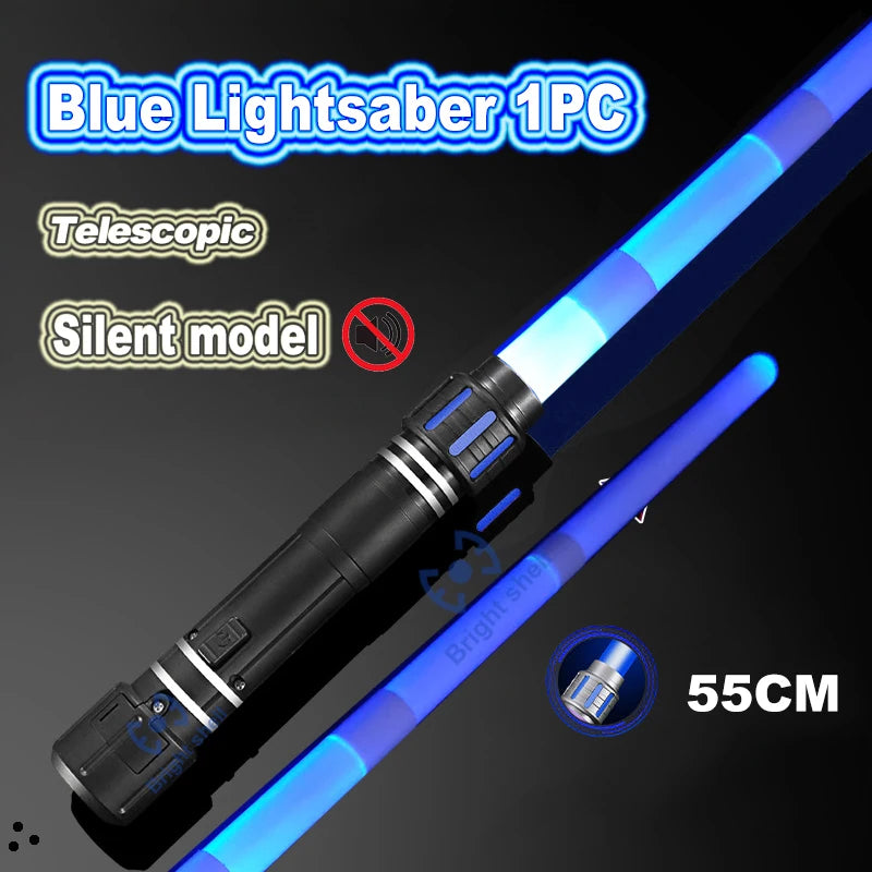 Sable de luz de 80 cm, juguete de espada láser RGB, sable de luz con 7 colores intercambiables, juguete telescópico Force FX FOC con efectos de sonido, espada Jedi para niños, regalo para niños
