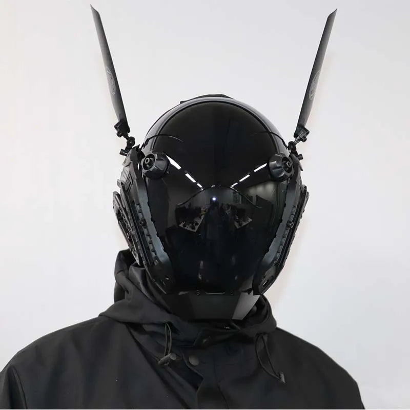 Máscara Cyberpunk de Cara Completa para Cosplay, Disfraz, Accesorio para Halloween, Festival de Música, Comic-Con, Juego de Rol, Máscara de Guerrero Mecánico de Ciencia Ficción