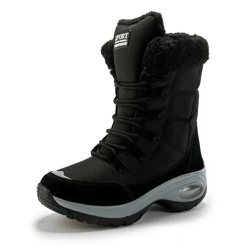 Botas de mujer de alta calidad, cálidas, con cordones, cómodas botas de senderismo impermeables para exteriores, talla 36-42 2024