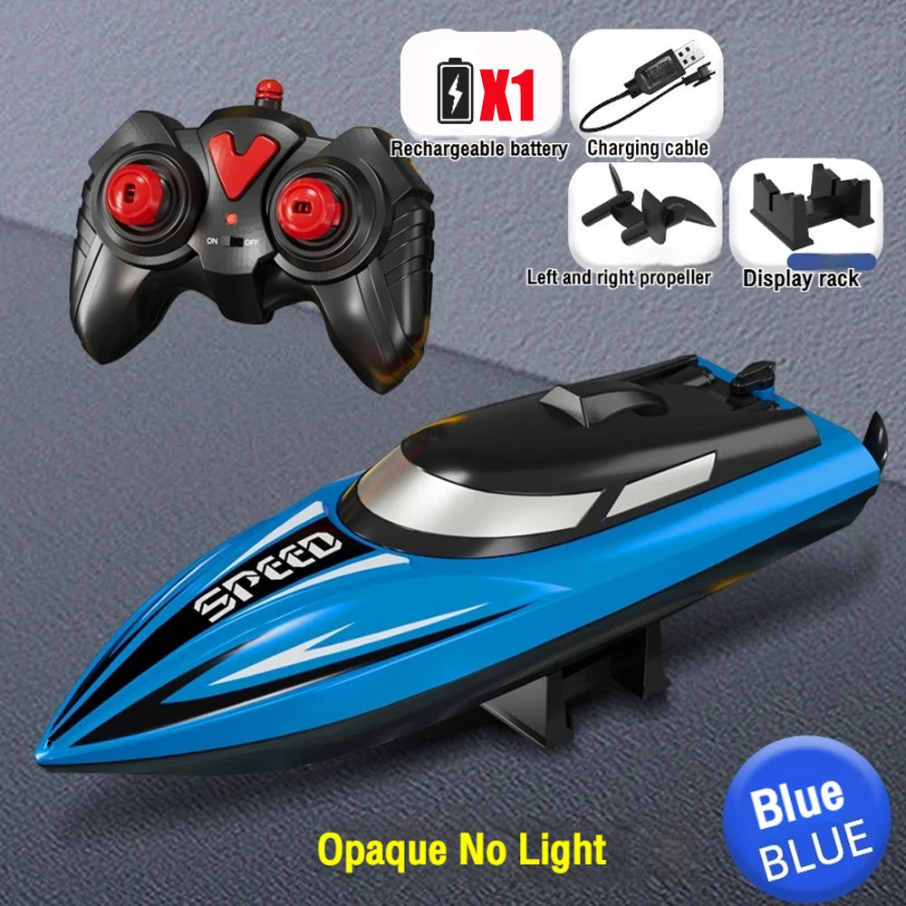 RC Boat Ship High-Speed Remote Control Boats Speedboat Radio Controlled Machine Toys for Boys Children's Day Gifts Outdoor Toy